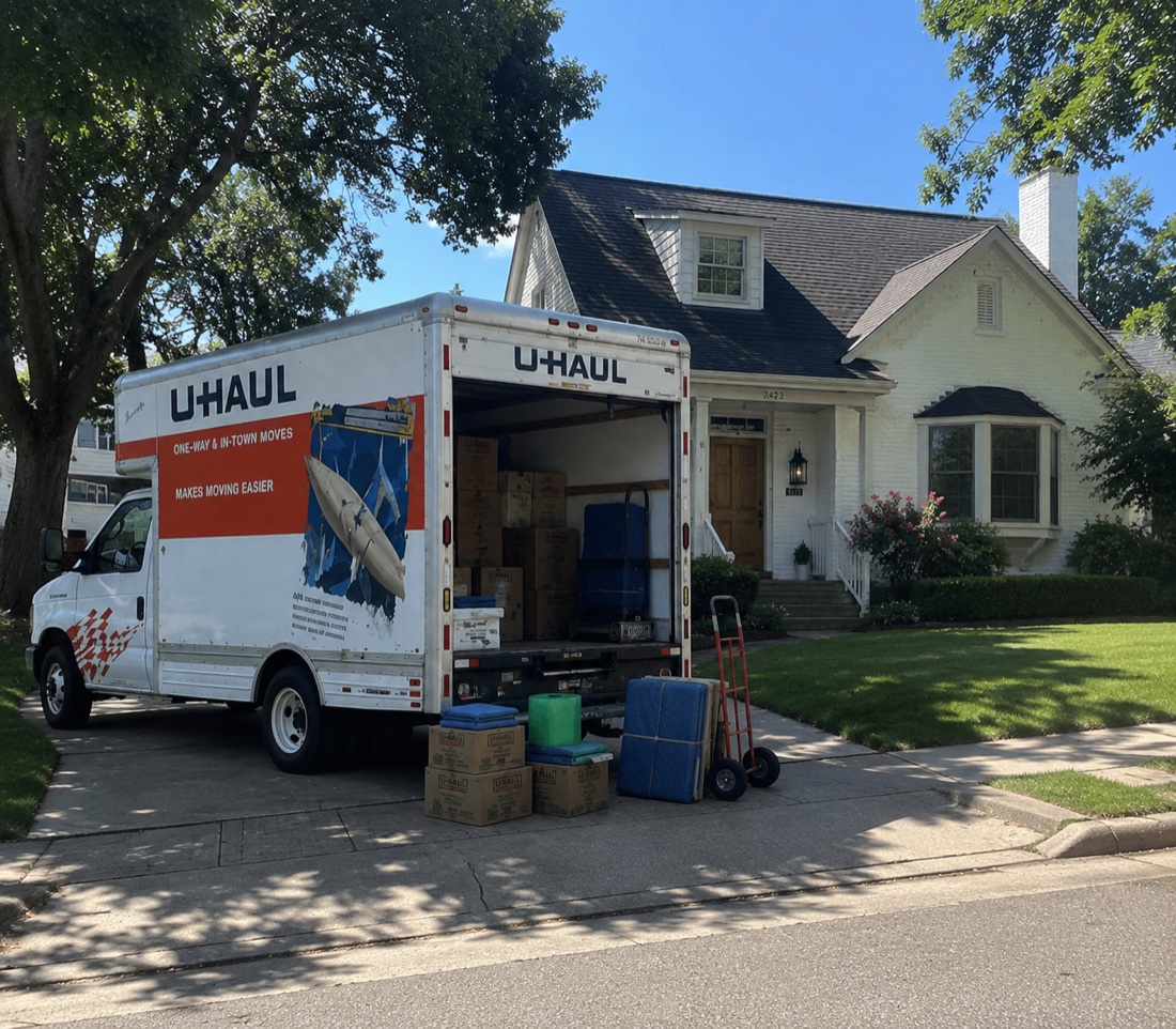 Good Haul truck loaded outside a McKinney home